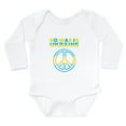 thumbnail image 1 of CafePress - No War In Ukraine Support American Ukrai Body Suit - Long Sleeve Cotton Baby Bodysuit, 1 of 4