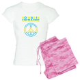 thumbnail image 1 of CafePress - No War In Ukraine Support American Ukraini Pajamas - Women's Short Sleeve Print T-Shirt and Pants Light Cotton Pajama Set, 1 of 7