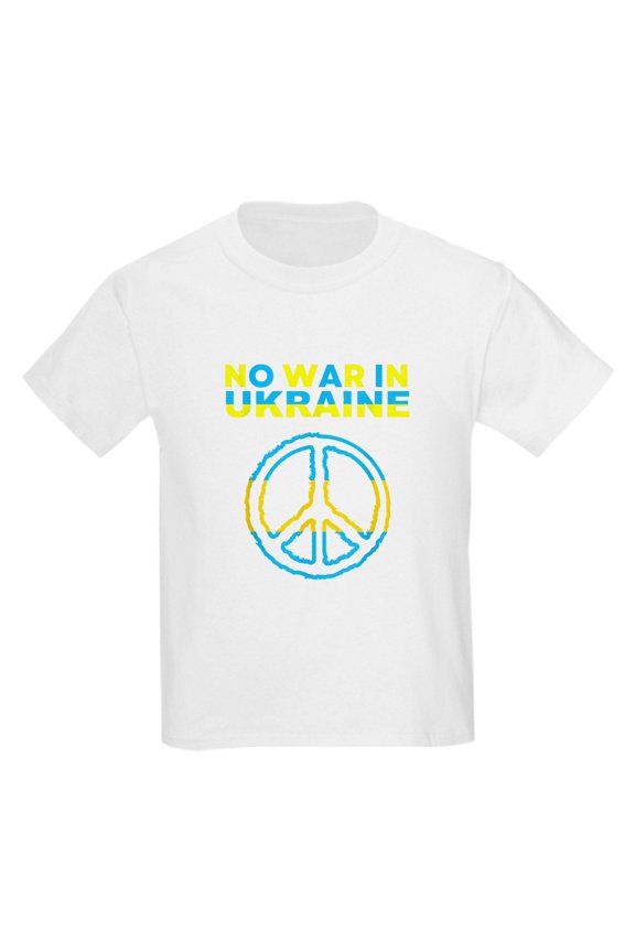 - No War In Ukraine Support American Ukraini T Shirt - Light T-Shirt Kids XS-XL