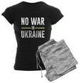 thumbnail image 1 of CafePress - No War In Ukraine Women's Dark Pajamas - Women's Short Sleeve Print T-Shirt and Pants Dark Cotton Pajama Set, 1 of 7