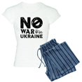 thumbnail image 1 of CafePress - No War In Ukraine Women's Light Pajamas - Women's Short Sleeve Print T-Shirt and Pants Light Cotton Pajama Set, 1 of 7