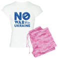 thumbnail image 1 of CafePress - No War In Ukraine Women's Light Pajamas - Women's Short Sleeve Print T-Shirt and Pants Light Cotton Pajama Set, 1 of 7