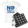 thumbnail image 1 of CafePress - No War In Ukraine Women's Light Pajamas - Women's Short Sleeve Print T-Shirt and Pants Light Cotton Pajama Set, 1 of 7