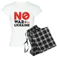 thumbnail image 1 of CafePress - No War In Ukraine Women's Light Pajamas - Women's Short Sleeve Print T-Shirt and Pants Light Cotton Pajama Set, 1 of 7