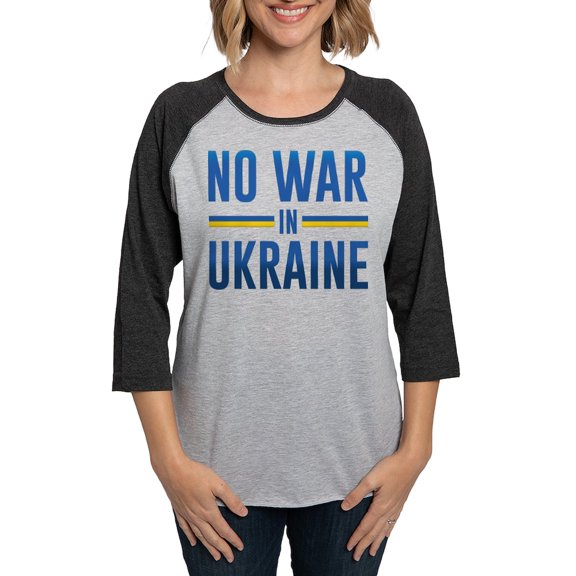 CafePress - No War In Ukraine - Womens Baseball Tee