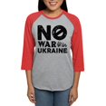 thumbnail image 1 of CafePress - No War In Ukraine - Womens Baseball Tee, 1 of 4
