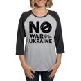 thumbnail image 1 of CafePress - No War In Ukraine - Womens Baseball Tee, 1 of 4