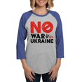 thumbnail image 1 of CafePress - No War In Ukraine - Womens Baseball Tee, 1 of 4