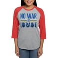 thumbnail image 1 of CafePress - No War In Ukraine - Womens Baseball Tee, 1 of 4