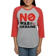 thumbnail image 1 of CafePress - No War In Ukraine - Womens Baseball Tee, 1 of 4