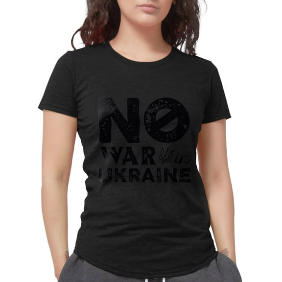 CafePress - No War In Ukraine Womens Tri Blend T Shirt - Womens Tri-blend T-Shirt