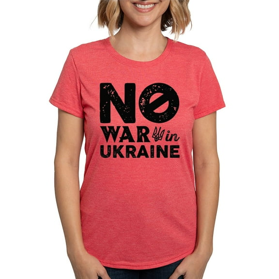 CafePress - No War In Ukraine Womens Tri Blend T Shirt - Womens Tri-blend T-Shirt