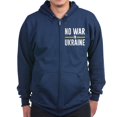 thumbnail image 1 of CafePress - No War In Ukraine Zip Hoodie (Dark) - Zip Hoodie, Classic Hooded Sweatshirt with Metal Zipper, 1 of 4