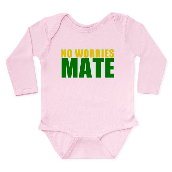 CafePress - No Worries Mate Body Suit - Long Sleeve Cotton Baby Bodysuit