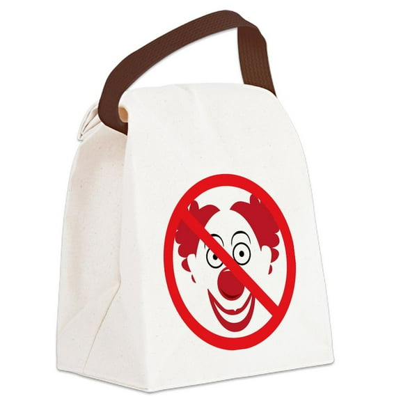 CafePress - Noclowns - Canvas Lunch Bag with Strap Handle