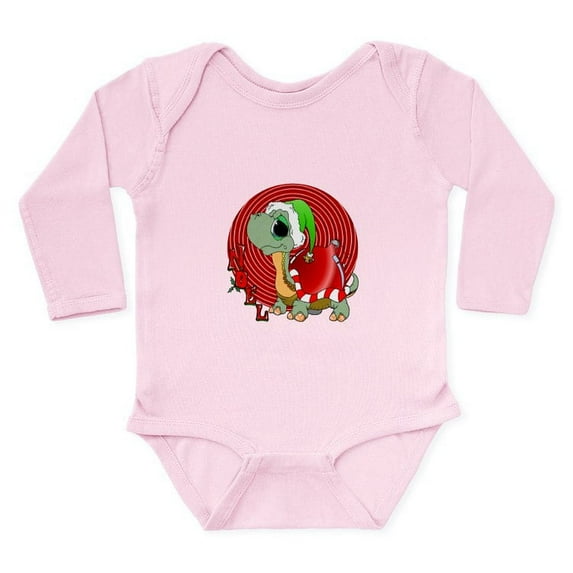 CafePress - Noel Turtle Long Sleeve Infant Bodysuit - Long Sleeve Cotton Baby Bodysuit