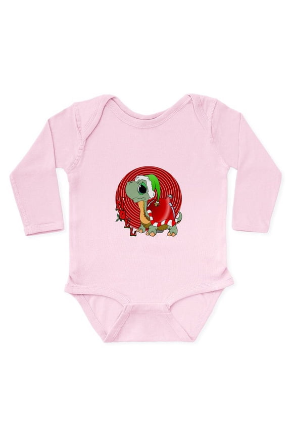 - Noel Turtle Long Sleeve Infant Bodysuit - Long Sleeve Cotton Baby Bodysuit