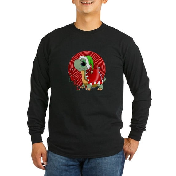CafePress - Noel Turtle Long Sleeve T Shirt - Long Sleeve Dark T-Shirt
