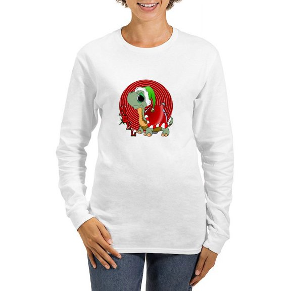 CafePress - Noel Turtle Long Sleeve T Shirt - Women's Long Sleeve Graphic Casual T-Shirt