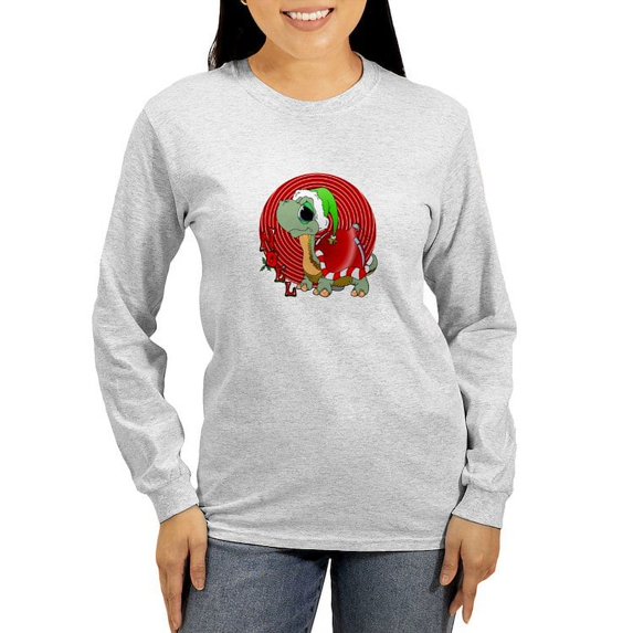 CafePress - Noel Turtle Long Sleeve T Shirt - Women's Long Sleeve Graphic Casual T-Shirt