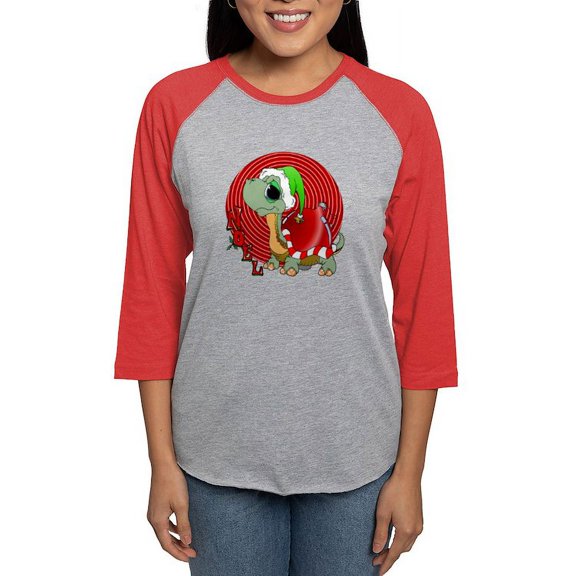 CafePress - Noel Turtle - Womens Baseball Tee