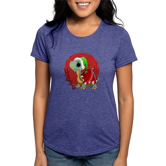 CafePress - Noel Turtle Womens Tri Blend T Shirt - Womens Tri-blend T-Shirt