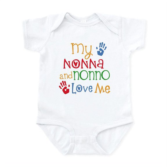 CafePress - Nonna And Nonno Love Me Body Suit - Baby Light Bodysuit, Size Newborn - 24 Months