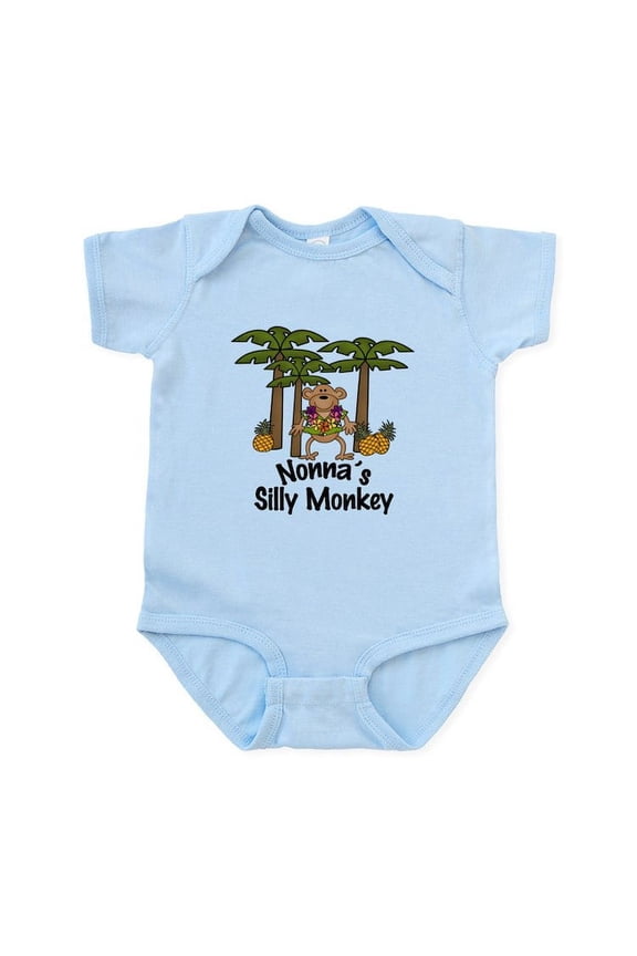 - Nonna's Silly Monkey Boy Baby/Toddler Bodysuits - Baby Light Bodysuit, Size Newborn - 24 Months