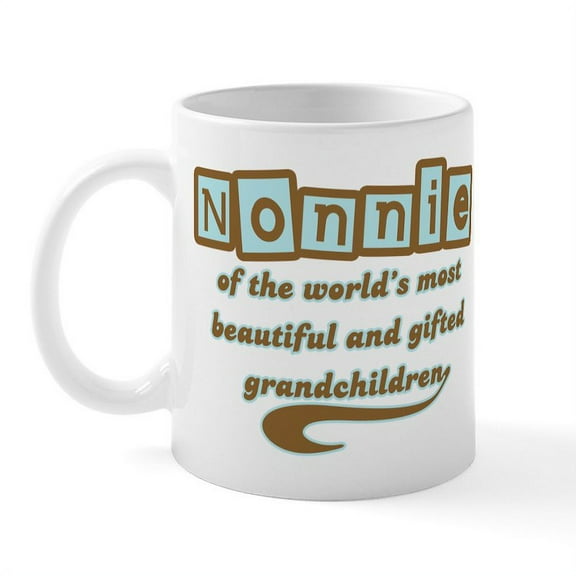 CafePress - Nonnie Of Gifted Grandchildren Mug - 11 oz Ceramic Mug - Novelty Coffee Tea Cup