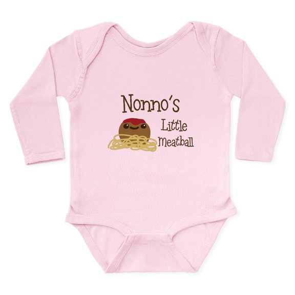 CafePress - Nonno's Little Meatball Body Suit - Long Sleeve Cotton Baby Bodysuit