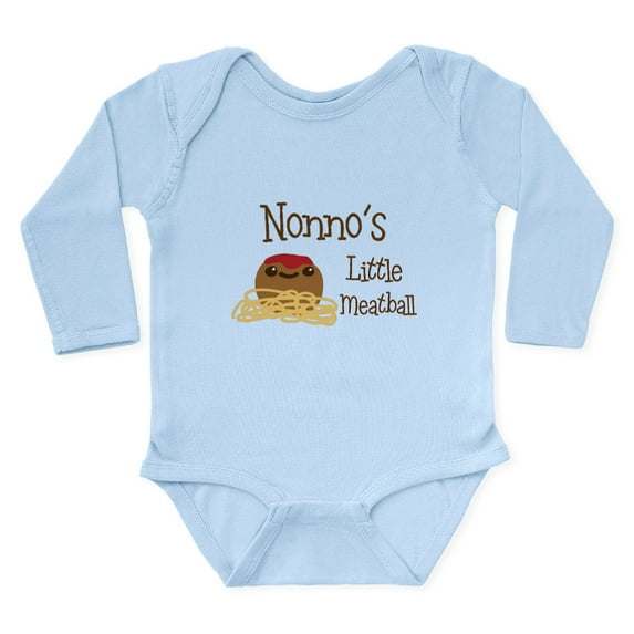 CafePress - Nonno's Little Meatball Body Suit - Long Sleeve Cotton Baby Bodysuit