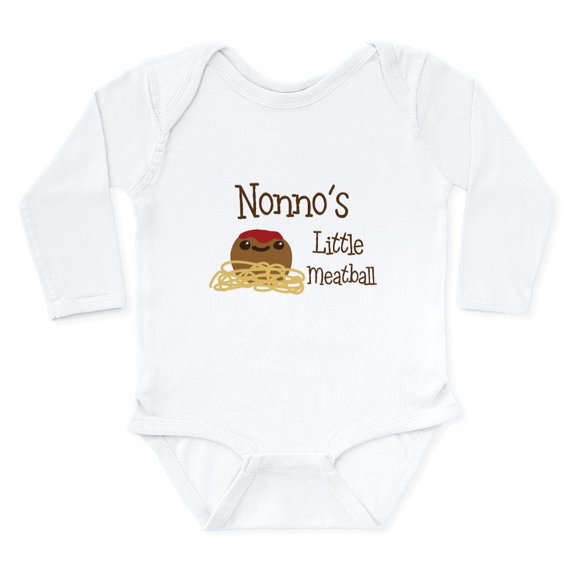 CafePress - Nonno's Little Meatball Body Suit - Long Sleeve Cotton Baby Bodysuit