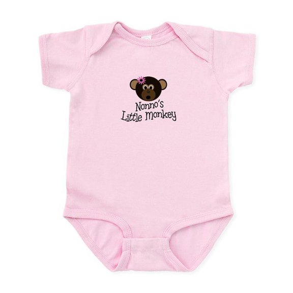 CafePress - Nonno's Little Monkey GIRL Infant Bodysuit - Baby Light Bodysuit, Size Newborn - 24 Months