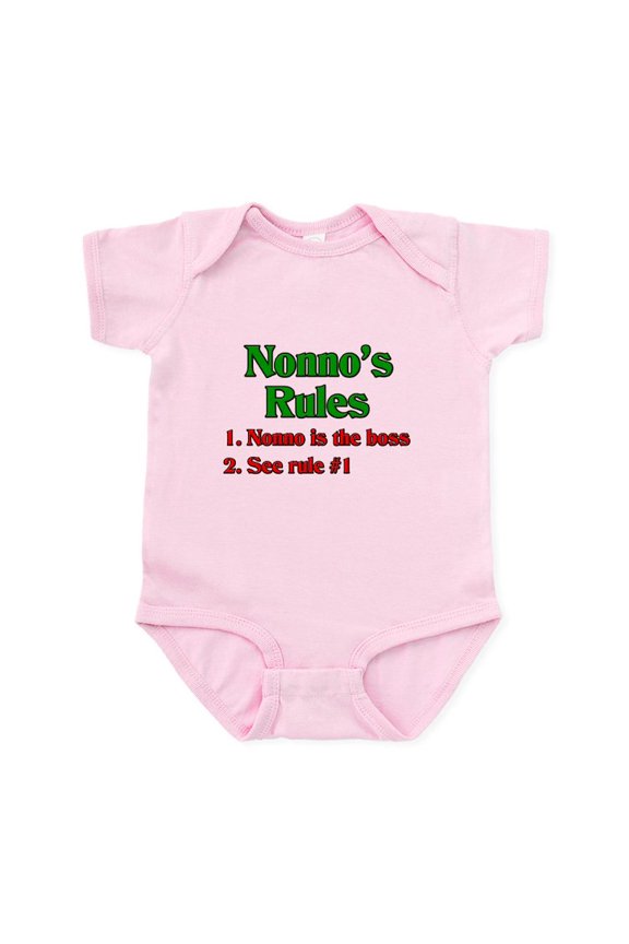 - Nonno's Rules Infant Bodysuit - Baby Light Bodysuit, Size Newborn - 24 Months