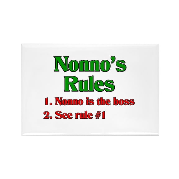 CafePress - Nonno's Rules - Rectangle Magnet, 2"x3" Refrigerator Magnet