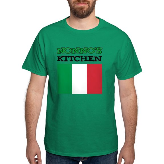 CafePress - Nonnos Kitchen Italian Apron Dark T Shirt - Men's Classic Graphic Cotton T-Shirt