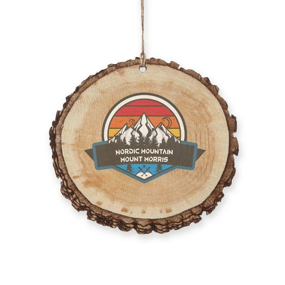 CafePress - Nordic Mountain Mount Morris Wisconsin - Rustic Wood Ornament, 2.75"x2.5"
