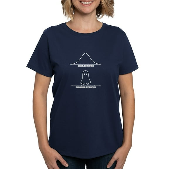 CafePress - Normal Vs Paranormal Distribution T Shirt - Women's Traditional Fit Dark T-Shirt