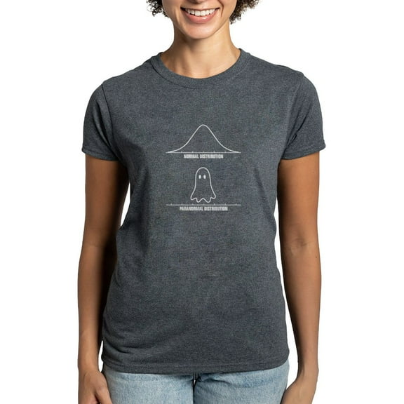 CafePress - Normal Vs Paranormal Distribution T Shirt - Women's Traditional Fit Dark T-Shirt
