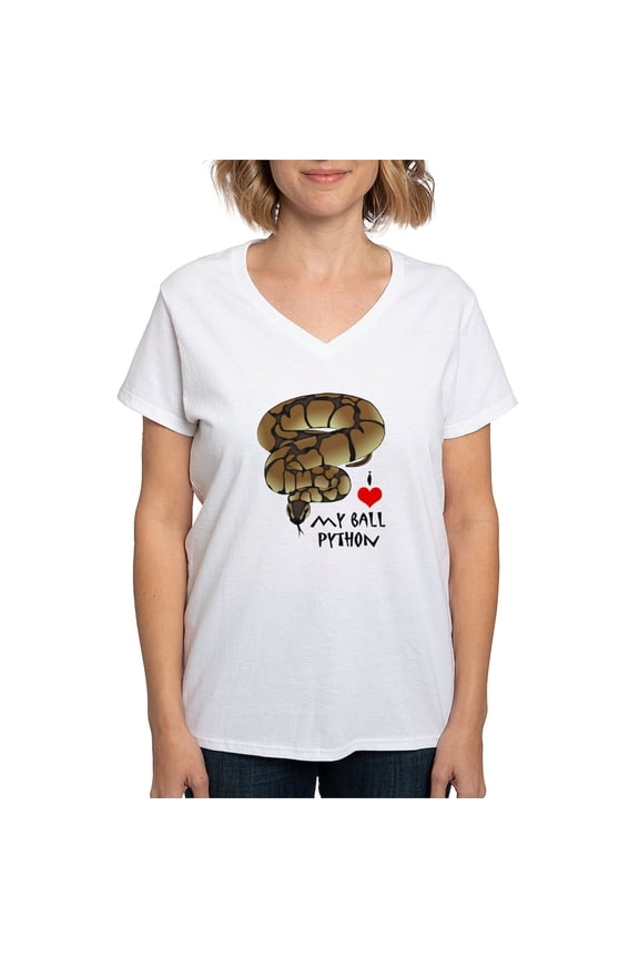 - Normal Women's V Neck T Shirt - Womens Cotton V-Neck T-shirt