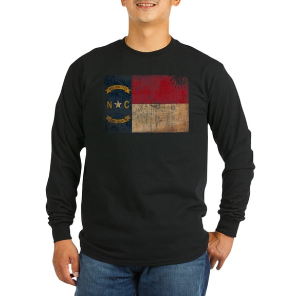 CafePress - North Carolina Flag Long Sleeve Dark T Shirt - Long Sleeve Dark T-Shirt