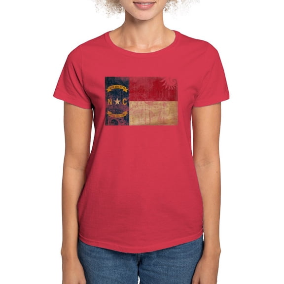 CafePress - North Carolina Flag Women's Dark T Shirt - Women's Traditional Fit Dark T-Shirt