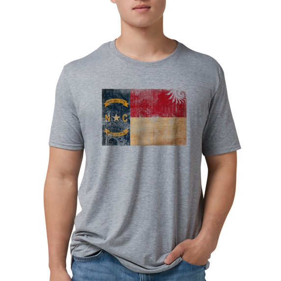 CafePress - North Carolina Textured Crazeh Paisleh Aged Copy. - Mens Tri-blend T-Shirt