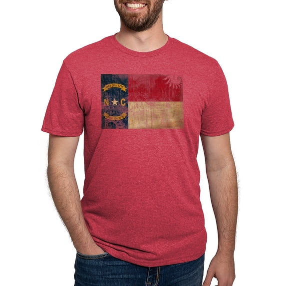 CafePress - North Carolina Textured Crazeh Paisleh Aged Copy. - Mens Tri-blend T-Shirt