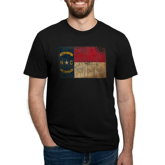 CafePress - North Carolina Textured Crazeh Paisleh Aged Copy. - Mens Tri-blend T-Shirt