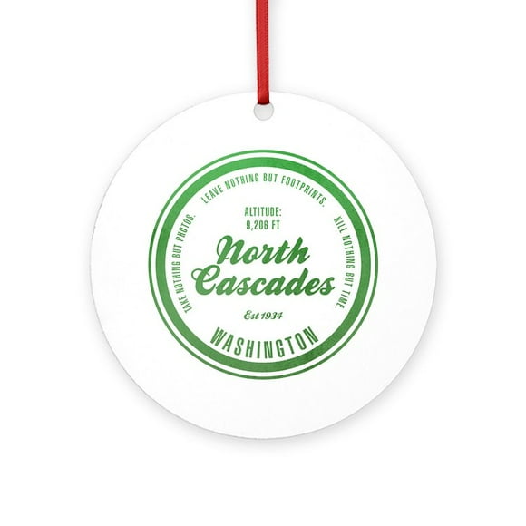 CafePress - North Cascades National Park, Washington Ornament -  Round Wood Ornament 4"