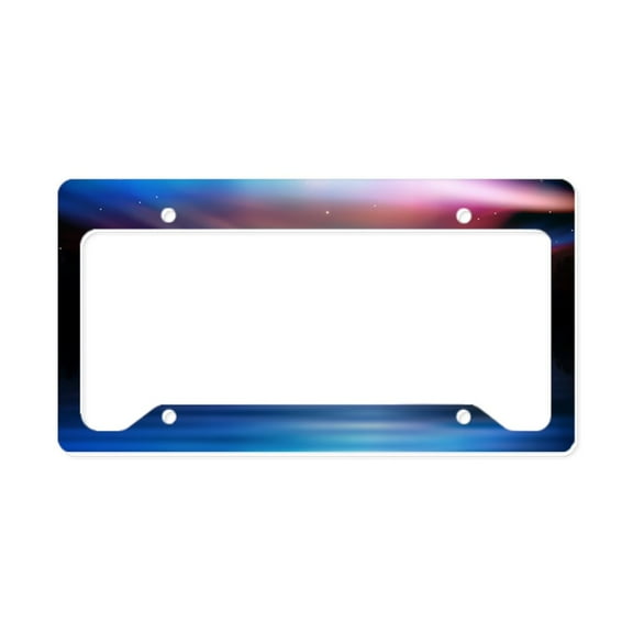 CafePress - Northern Lights License Plate Holder - Aluminum License Plate Frame, License Tag Holder