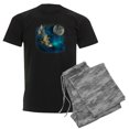 thumbnail image 1 of CafePress - Northern Lights Wolfs Family Moon Men's Dark Pajam - Men's Dark Loose Fit Cotton Pajama Set, 1 of 7