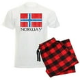 thumbnail image 1 of CafePress - Norway Flag Men's Light Pajamas - Men's Light Loose Fit Cotton Pajama Set, 1 of 7