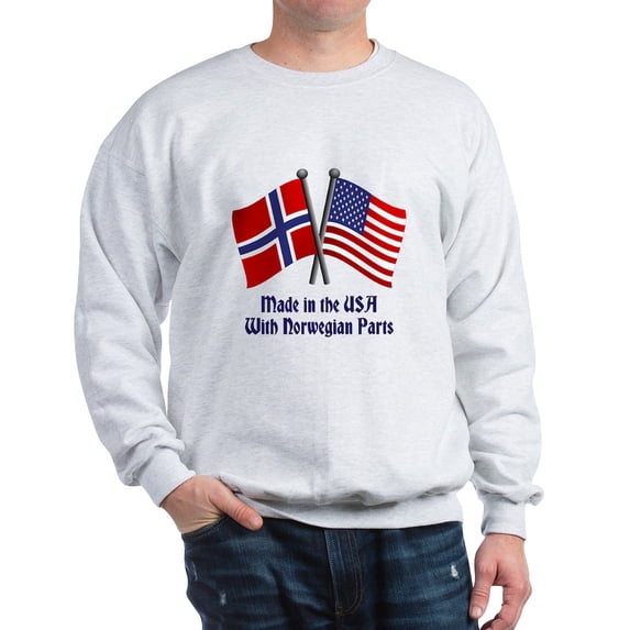 CafePress - Norwegian American Sweatshirt - Crew Neck Sweatshirt